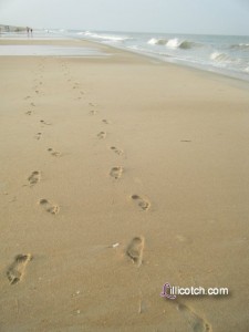 footprints in the sand